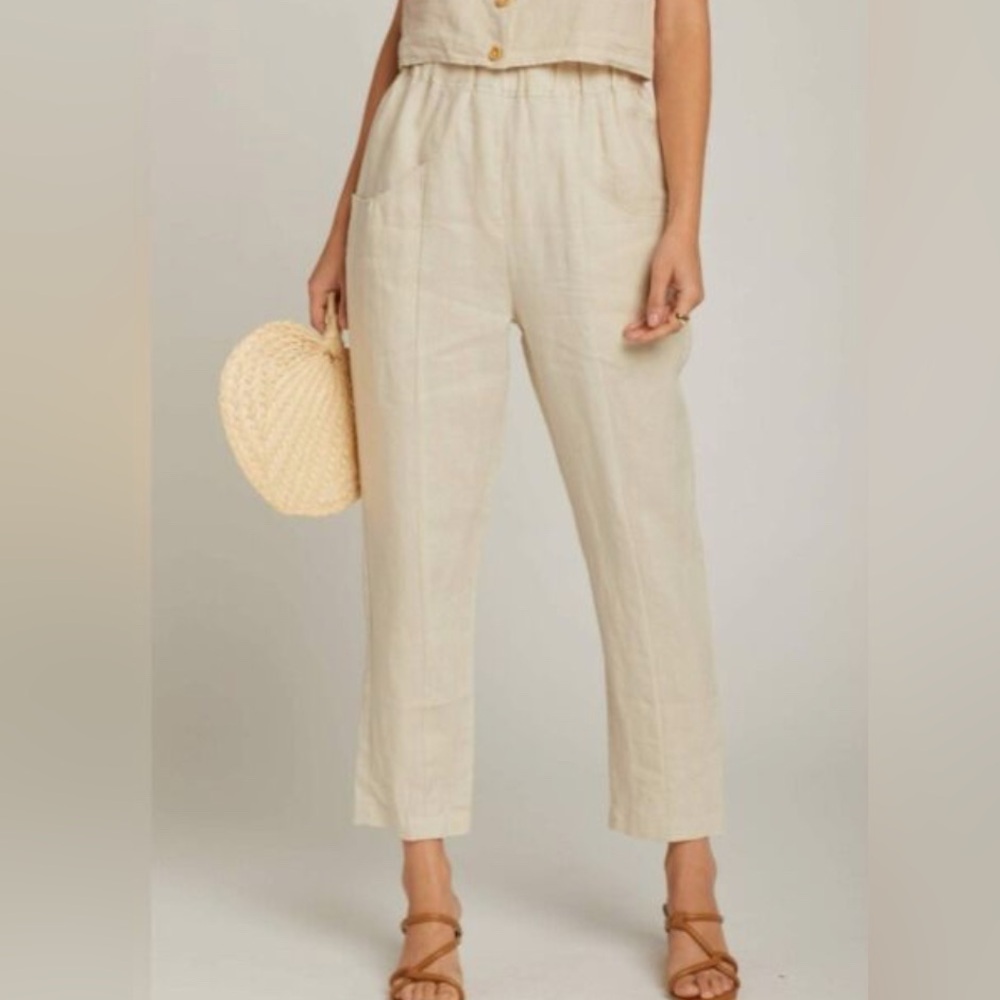 NWT Linen High Waisted Pants